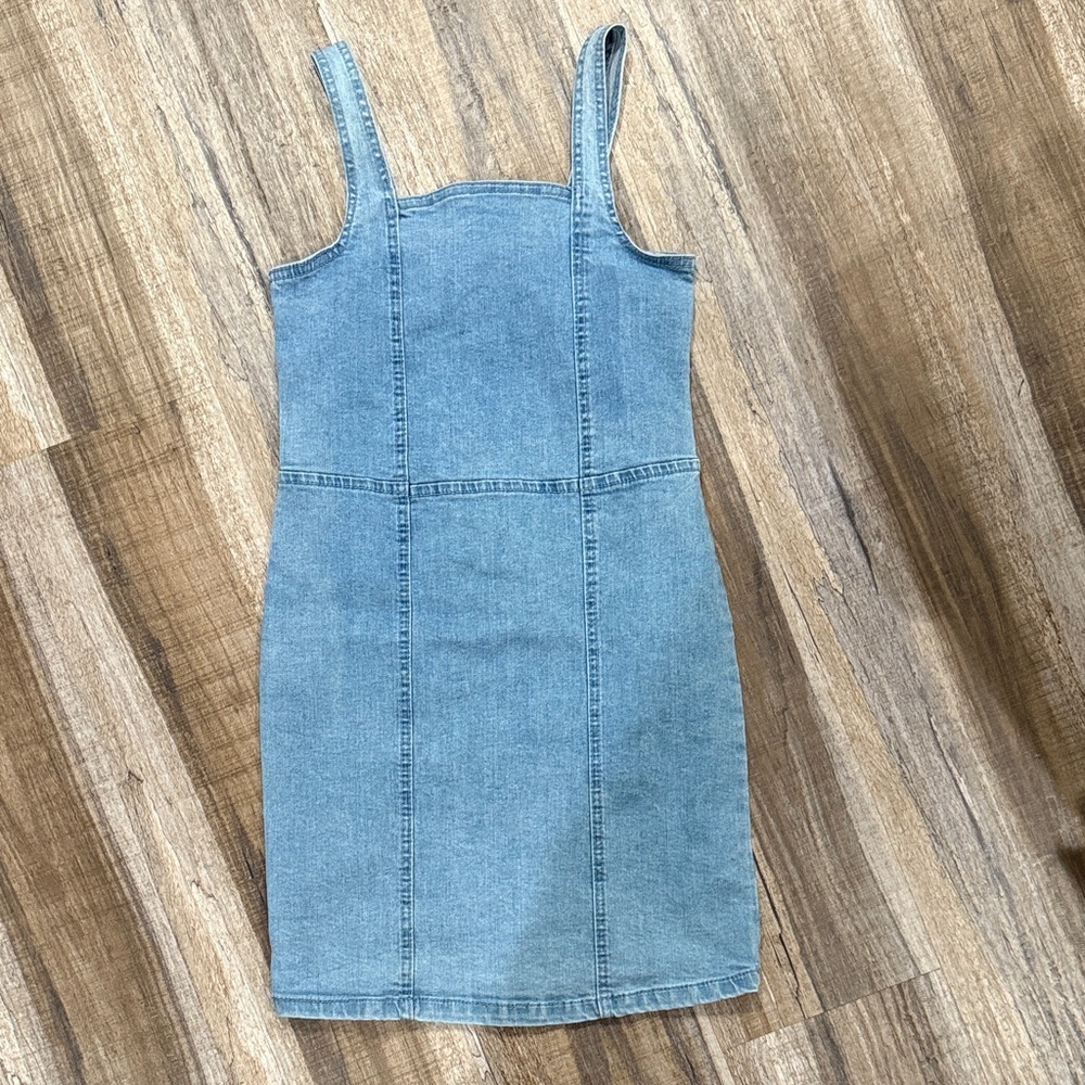 Steve Madden Blue Denim Casual Kids Dress Size 10/12